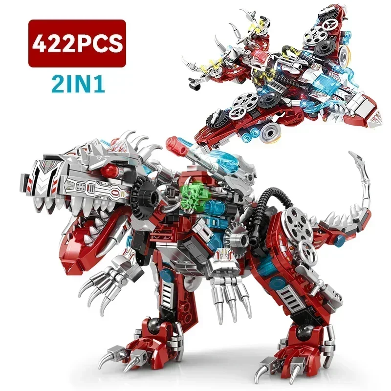 

2IN1 Jurassic Mechanical Indominus Rex Dinosaur World Model Building Blocks City Fighter Dino Park Bricks Children Toy Birthday