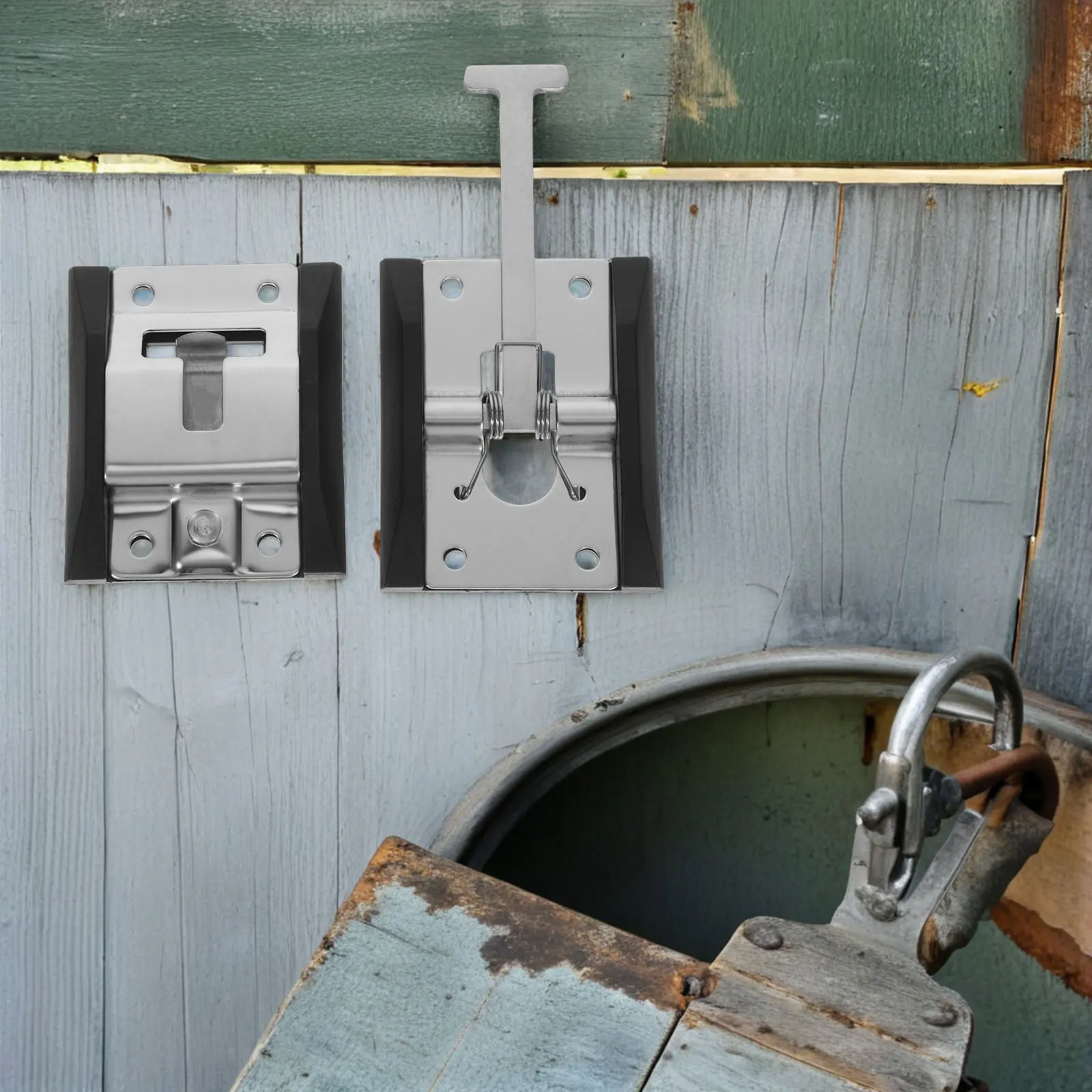 

1Set Stainless Steel Rv Door Latch Heavy Duty Cargo Trailer Lock Windproof Rv Trailer Door Holder Truck Accessories