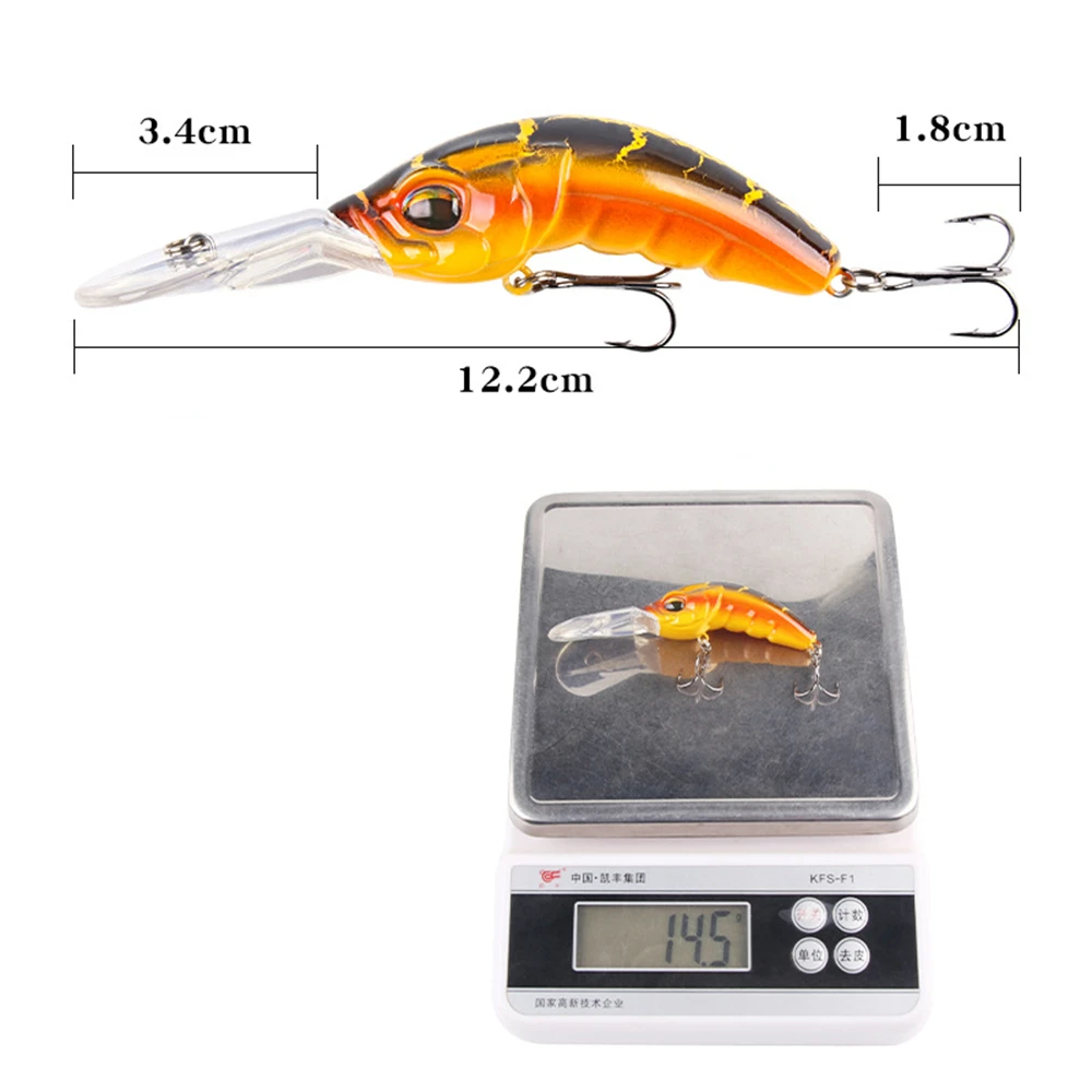 1 pz Minnow Fishing Lure 12.2cm 14.5g Floating Hard Wobbler Bait Crankbait Carp Striped Bass Pesca attrezzatura da Pesca SwimBait