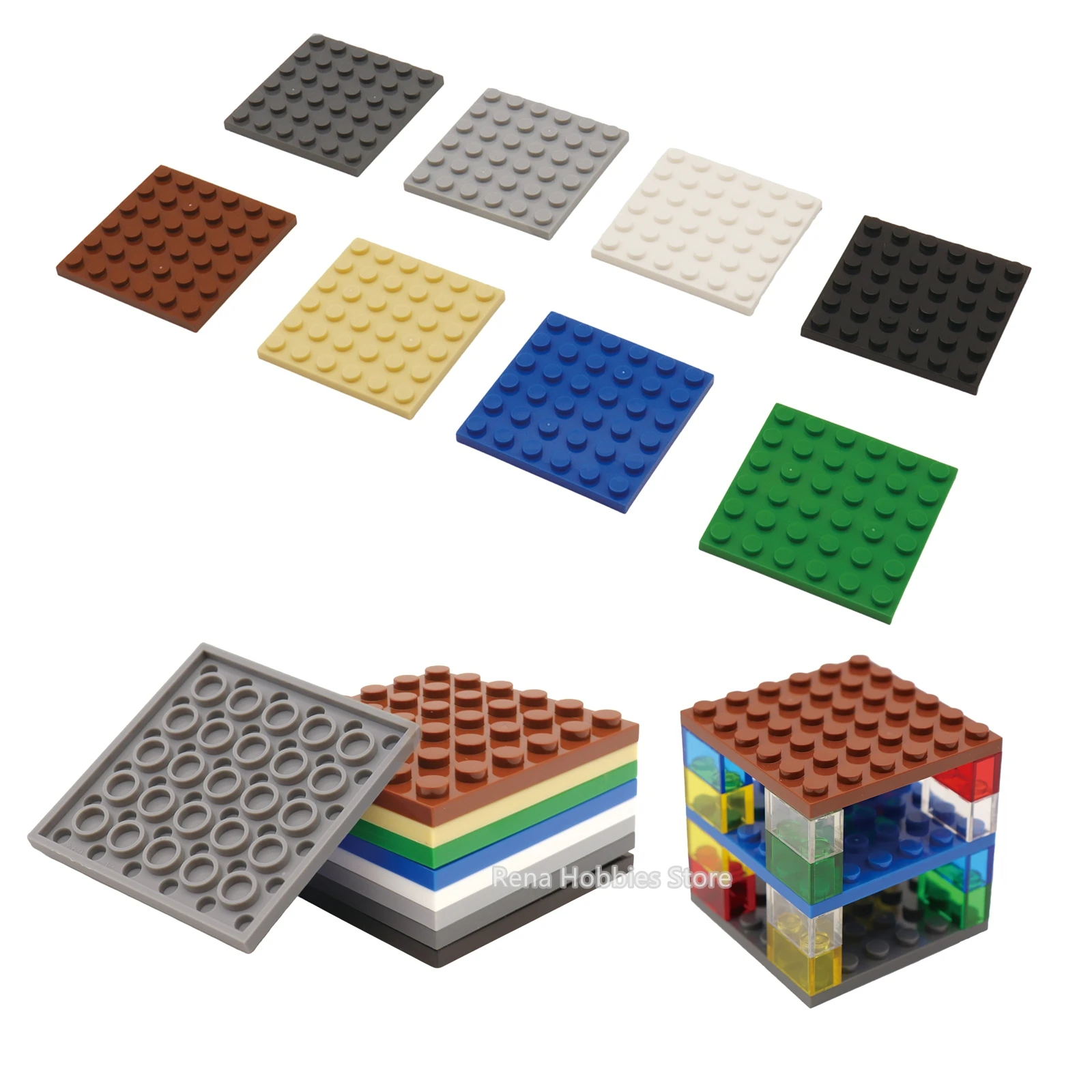 20 قطعة 3958 لوحة قاعدة صغيرة 6x6 نقاط Moc الإبداعية لتقوم بها بنفسك اللبنات الطوب تجميع الإنشاءات لعب للأطفال #1