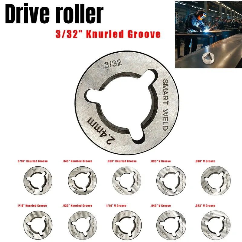Miller MIG Saldatore Filo di Alimentazione V Scanalatura Zigrinata Cuscinetto In Acciaio 1/16 Rullo di Azionamento Per SIP.023.030.035.045 Per Strumento Elettrico