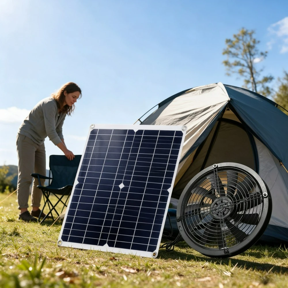 Outdoor Power Vent - 25W Solar Powered Fan Kit Solar