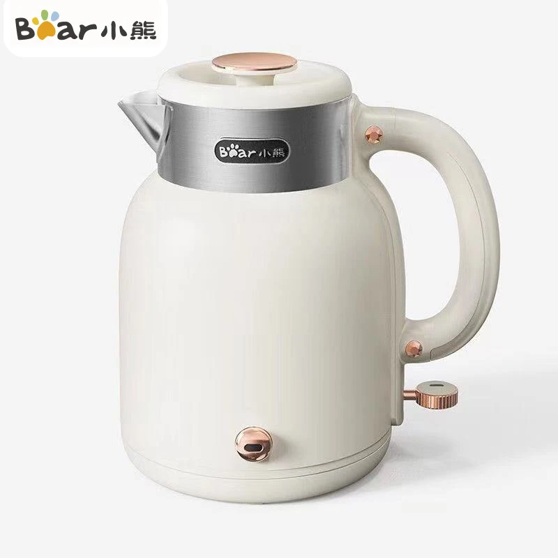 

Bear Household Electric Kettle 1.5L Exquisite Kitchen Appliances Tea Coffee Stainless Steel Insulation STRIX Thermostat Kettle