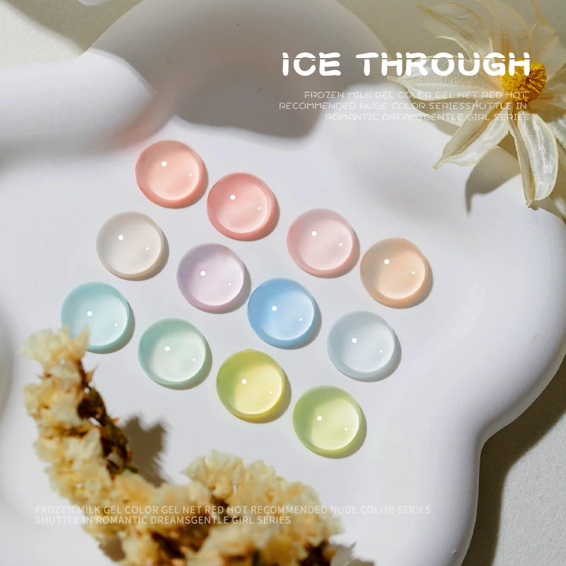 Verhéritage à ongles gel transparent, 12 couleurs, rose, bleu, translucide, soak off UV, kit pour salon, maison