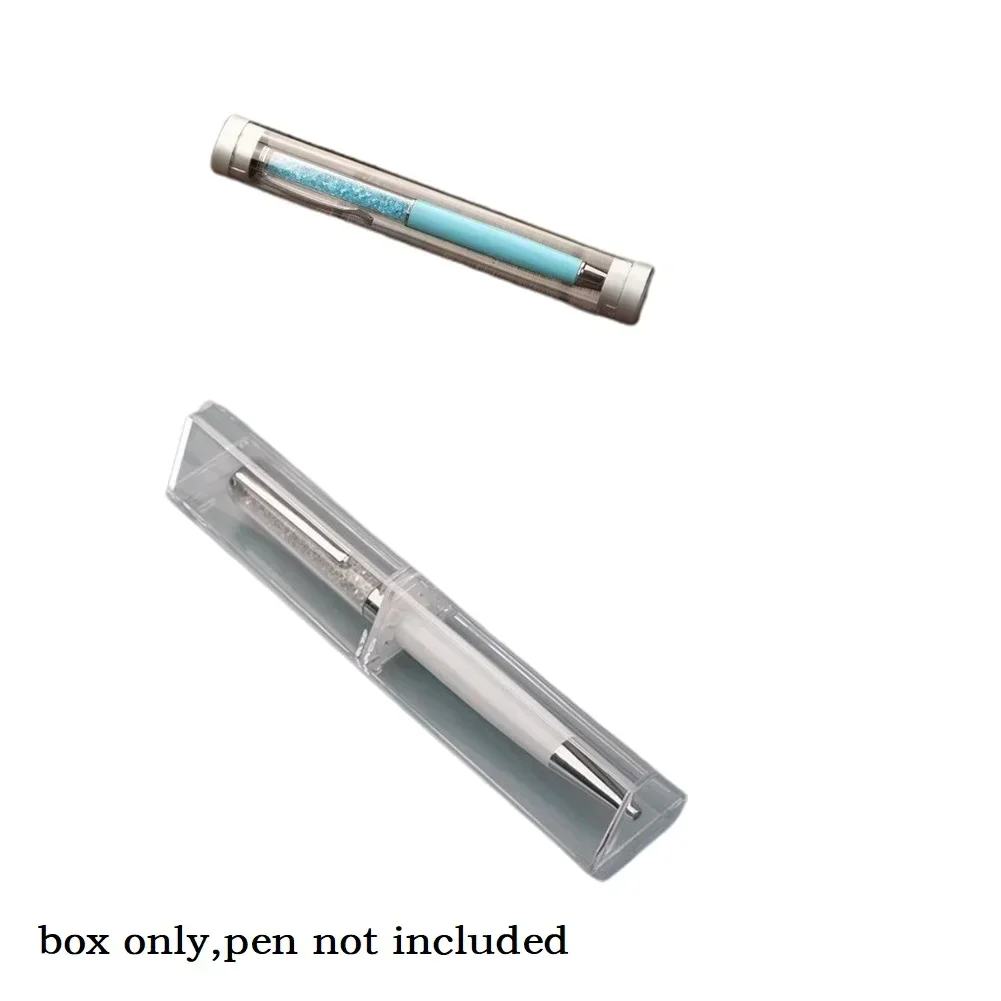 1PC Acrylic Microblading Pen Box Display Storage Plastic Pen Pen Box Gift Box Metal Pen Box Transparent  Pencil Case