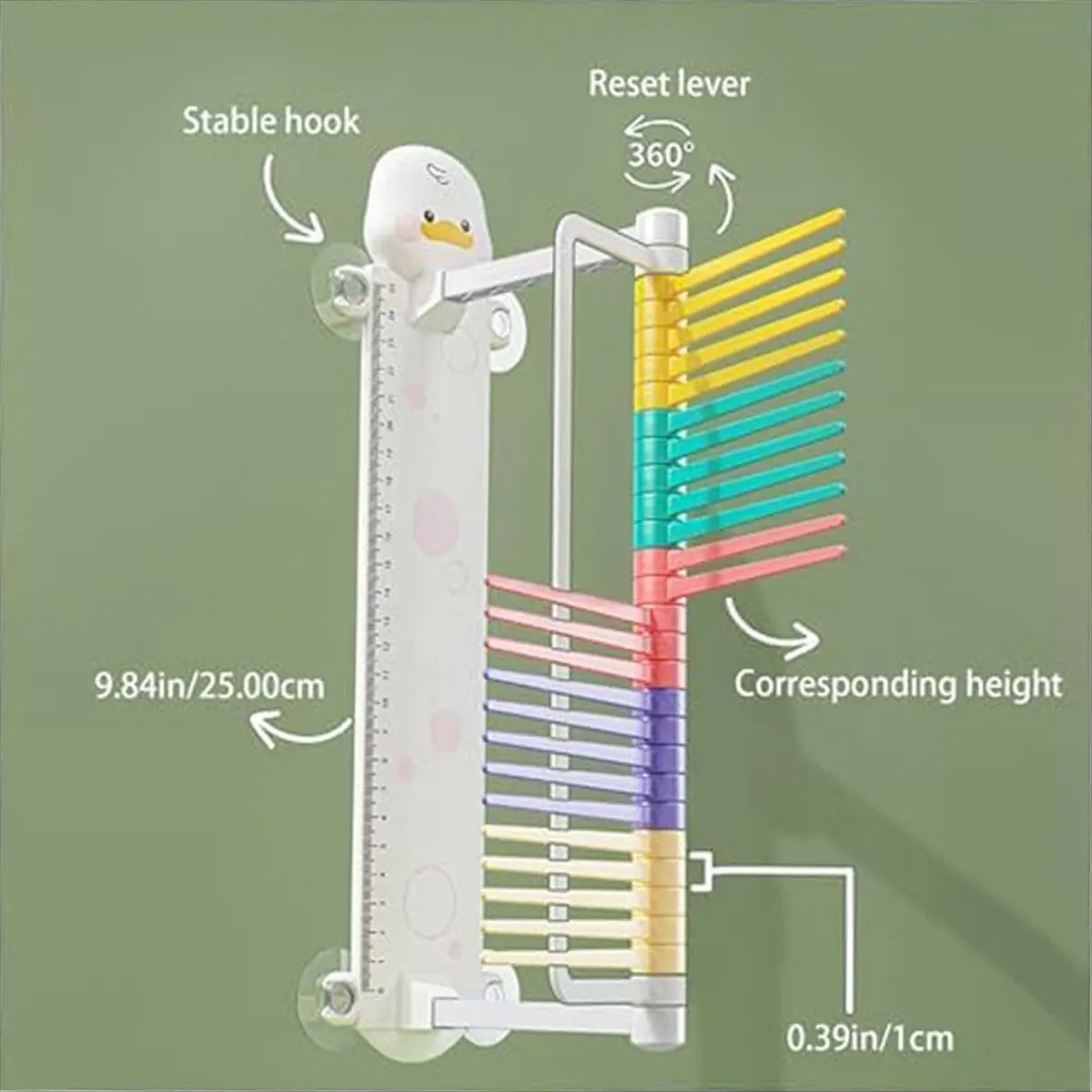 

BHBL Vertical Jump Tester for Kids Cartoon Duck Wall Mounted Vertical Jump Trainer Resettable Vertical Jump Measurement Tool