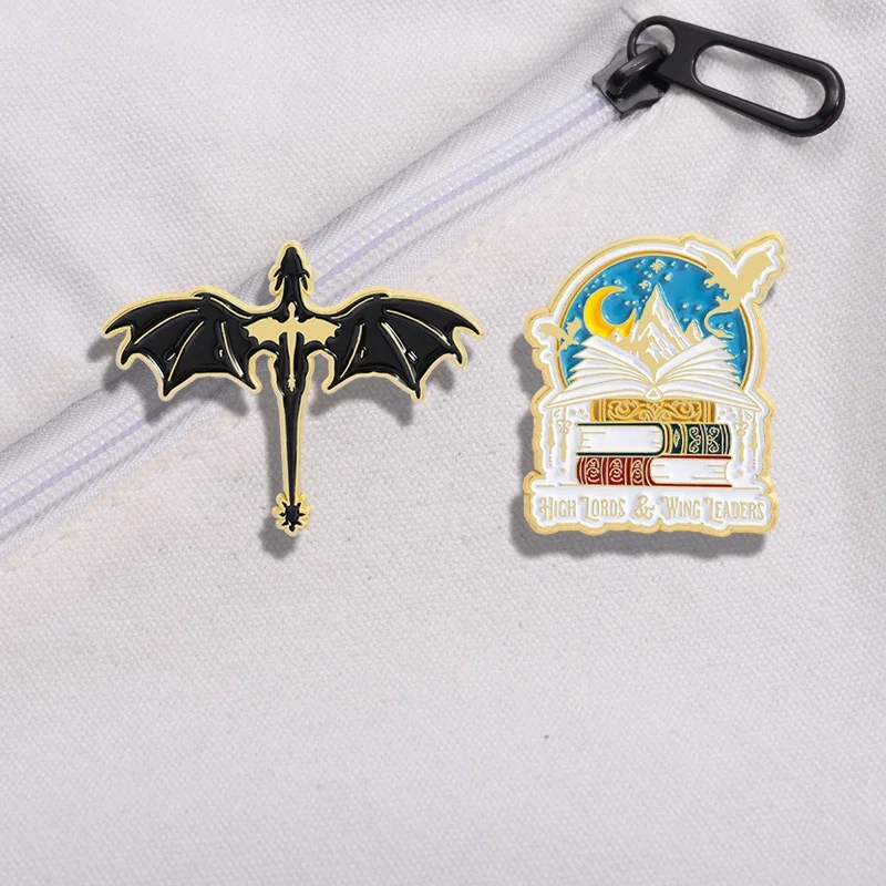 

Fantasy Novel Collection Enamel Pins Cartoon Anime Black Dragon Alloy Brooch Shirt Lapel Badges Decor Jewelry Gift for Friends