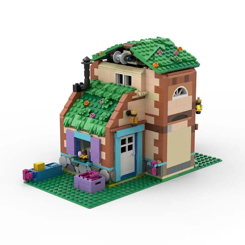 MOC Series Medieval Farm House Model Modular Architecture City Street View Building Blocks DIY Assemble Bricks Toys Gifts