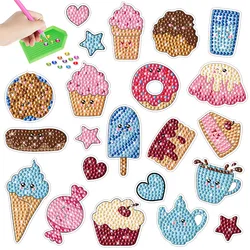 Cartoon Donuts Desserts Diamond Painting Stickers Paint By Number Diamond Embroidery Art Crafts Handmade Kits for Children Kids