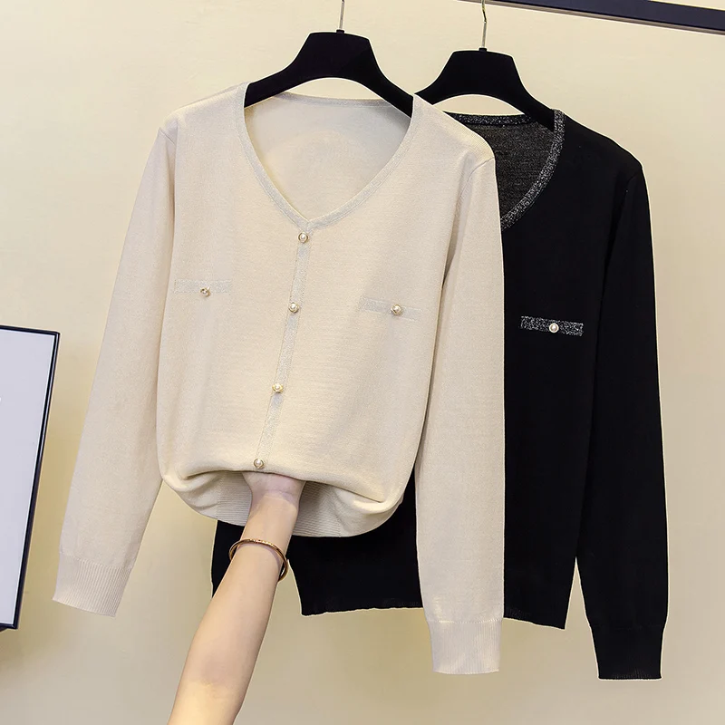 

Shiny Vintage Striped Sweater Pullovers For Women Casual Loose Long Sleeves Jumpers Autumn Female Drop Shoulder Kintting Tops