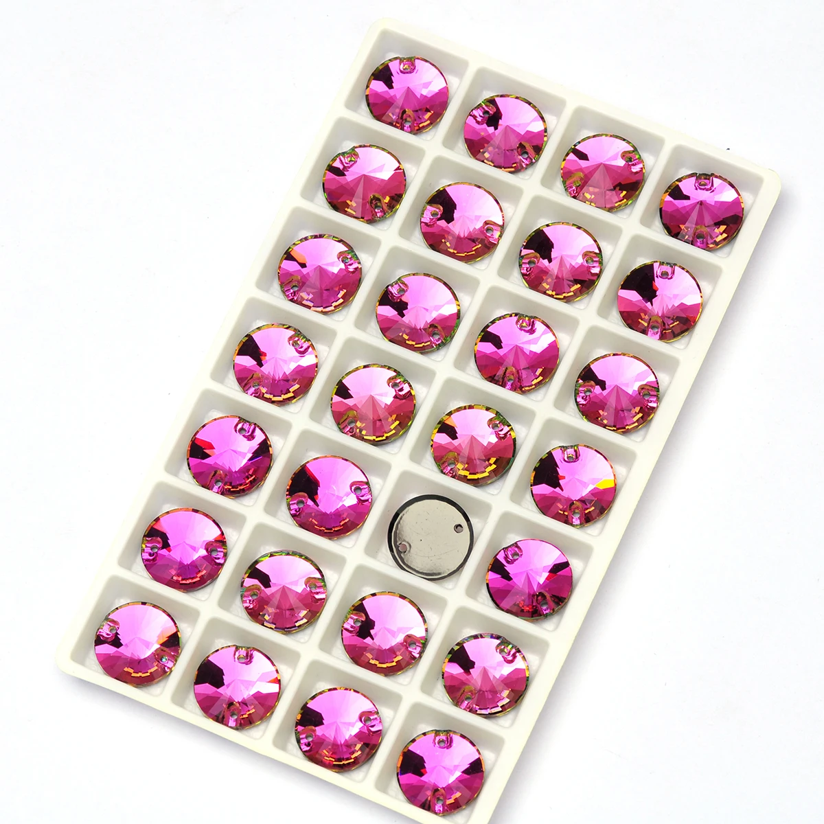 PUBRILEX Großhandel Glas K9 Rivoli Runde Kanten mit Facetten zum Aufnähen Strasssteine in Allen Farben für DIY Kleidung, Kleider und Bekleidung – Detail 13