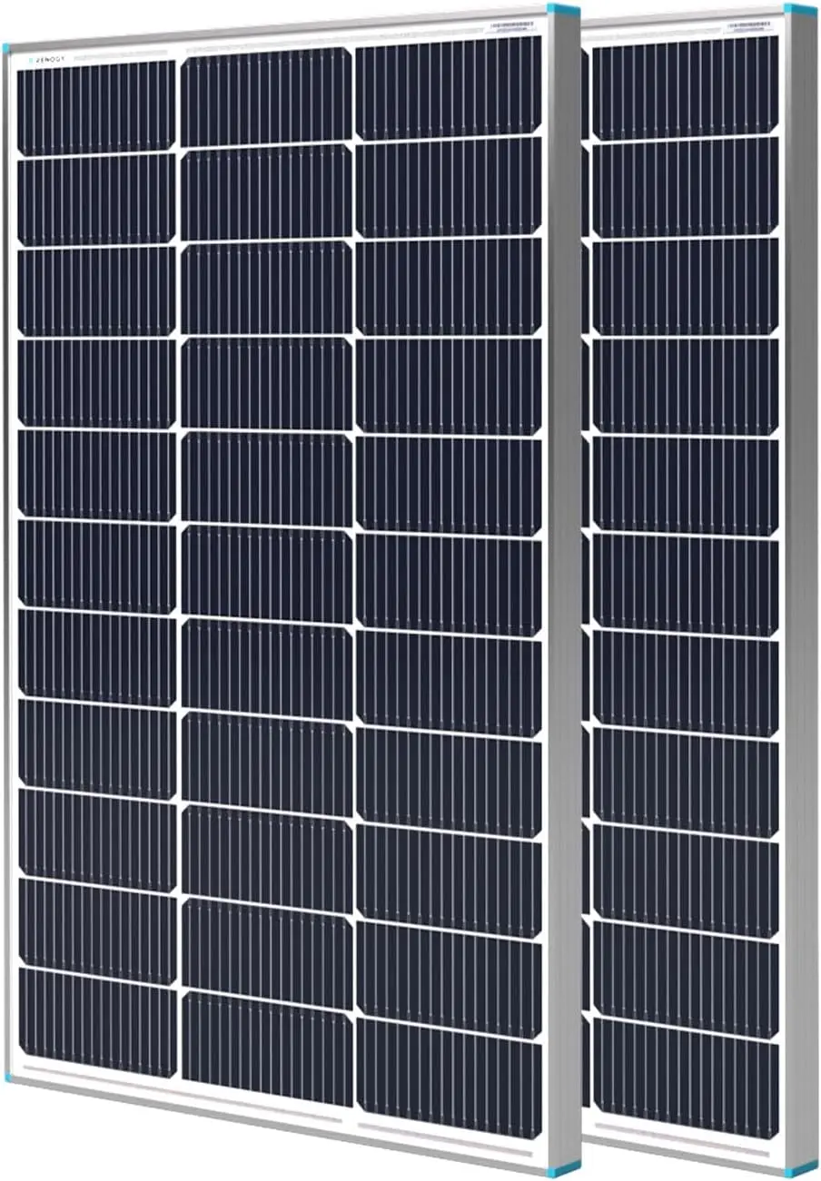 Renogy 2pcs Solarmodule 100 Watt 12 Volt, hoch effizientes mono kristallines PV-Modul-Ladegerät für RV Marine Rooftop Farm