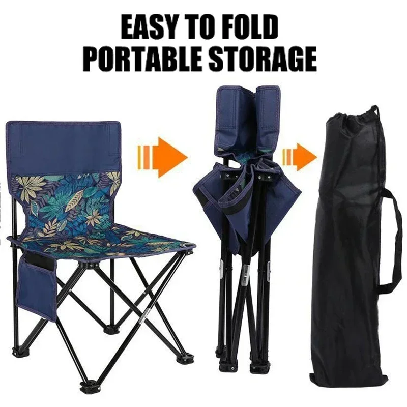 Metal Folding Chair Outdoor Portable Ultralight Aluminium Alloy Fishing Picnic Stool Beach Chair Camping Gear Leisure Chairs