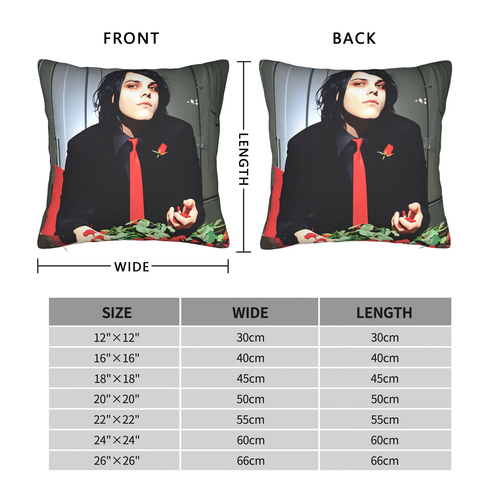 G-Gerard Way MCR  Pillow Cover  Funny Pillow Case For Living Room Bed Chair Custom Cushion Cover Gift