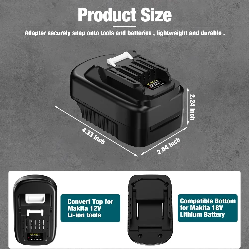 Makita 18V 리튬 이온 배터리 MT18MT12 Makita 12V 리튬 배터리 전동 공구 전기 드릴 용 배터리 어댑터 변환기