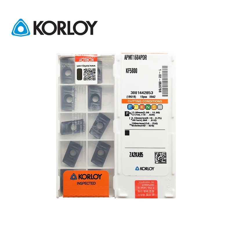 10pcs KORLOY 100% Original APMT1135PDR-K KF5900 KF5800 PDER-Q PC5300 APMT1604PDER-Q PC5300 KF2500 CX500 Carbide Milling Inserts