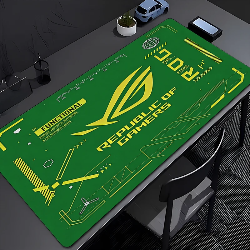 

Mouse Pad Laptop Anime Mousepads R-rog Logo Extended Table Mats Office PC Accessories Desktop Mat Non Slip Rubber Keyboard Pad