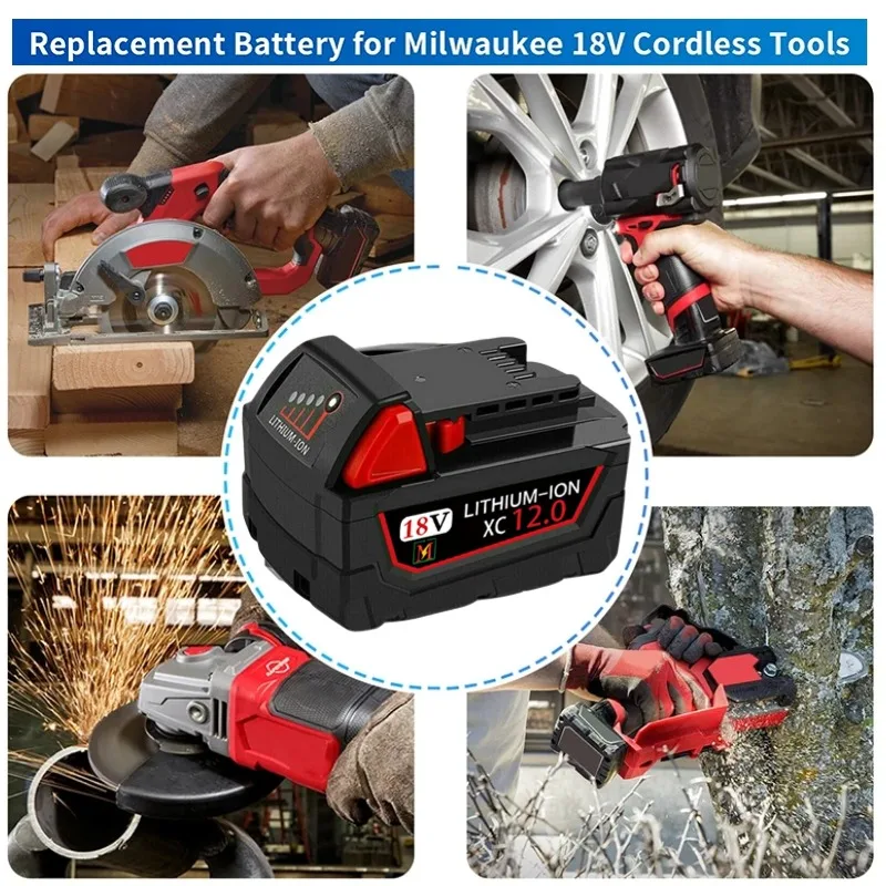 Original 18V 9.0Ah/12.0Ah For Milwaukee M18 battery 48-11-1815 48-11-1850 2604-22 2604-20 2708-22 2607-22 power Tools Battery