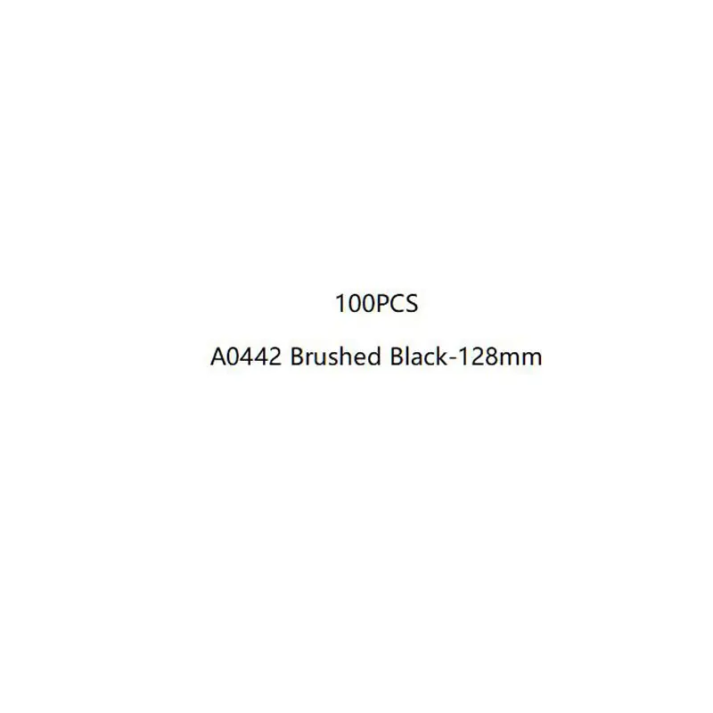 100個のブラッシュドブラックキャビネットハンドル128MM