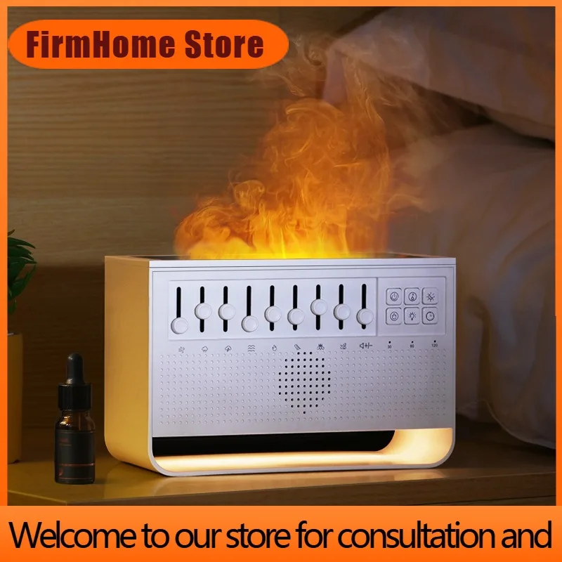 FirmHome StoreWhite Noise 3 In 1 Bluetooth Speaker Sleep Aid Night Light Humidifier All-in-one Machine 8 Nature Sound Essential