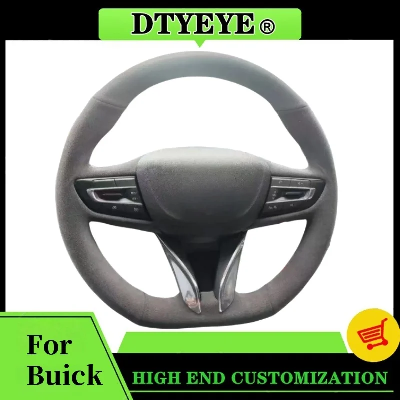 

Автомобильный чехол на руль для Buick Veron Pro 2020 2021-2023, противоскользящая износостойкая замшевая кожаная оплетка на руль