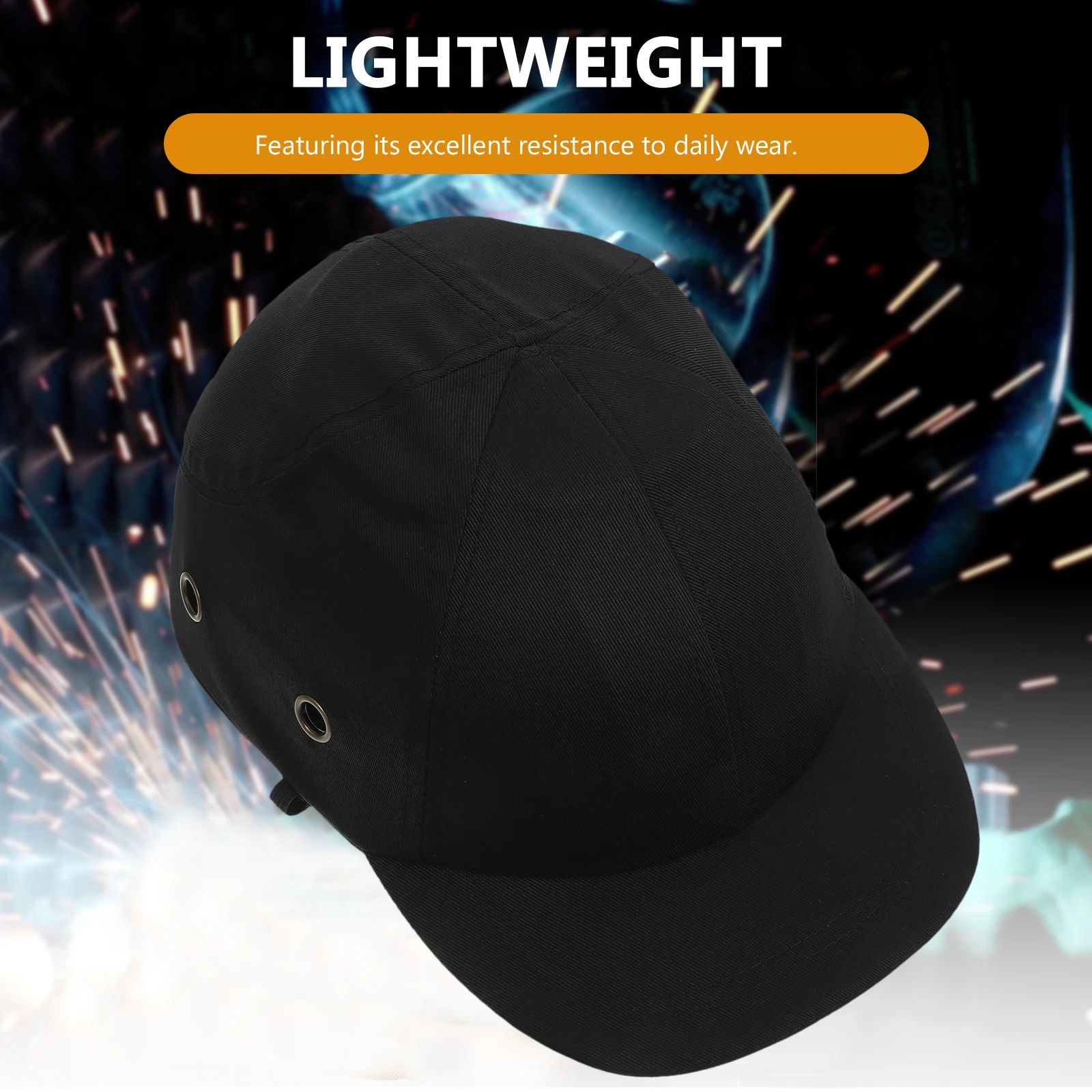 

Safety Welding Working Cap Hat Hat EVA ABS Lightweight Welder Cap Black Four Welding Hats Holes Design WorkHelmet