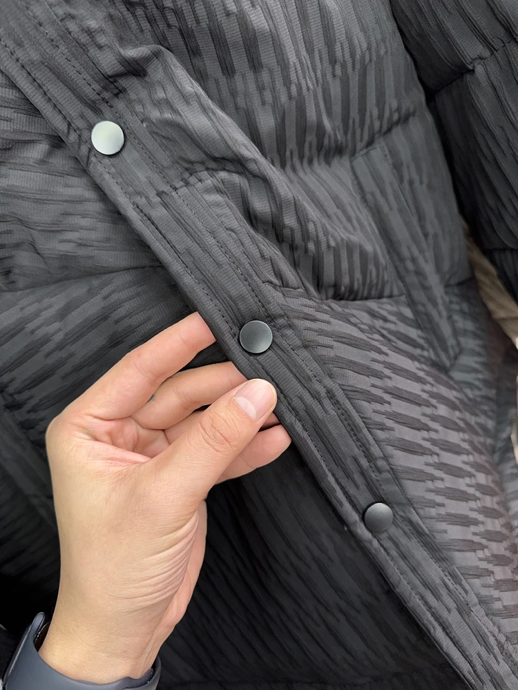   Du down مبطن Jaet الرجال عارضة Sle الياقة irt تصميم الدفء Faionable الحضرية ارتداء الأبيض دو ريشة