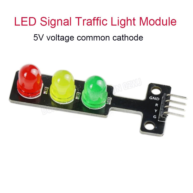 

1PS 8mm LED Signal Traffic Light Module 5V Red Yellow And Green LED Signal Indicator Electronic Building Block Programming Board