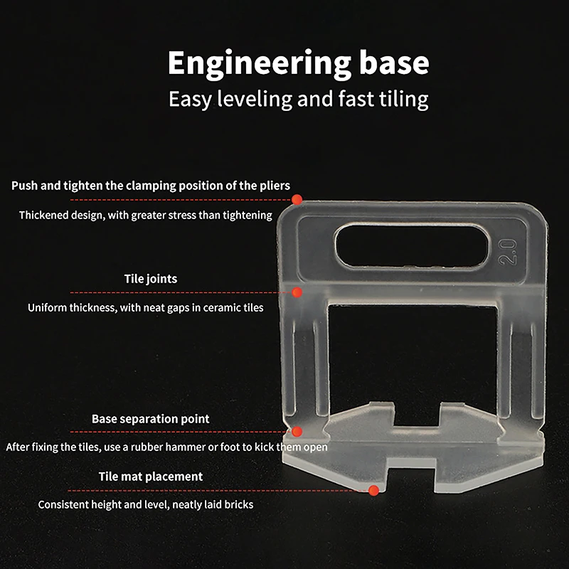 

100 шт., система прокладок для выравнивания плитки, комплект зажимов 1-3 мм для укладки напольной плитки, строительные инструменты, выравниватель для украшения дома