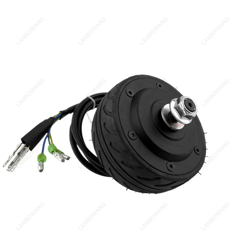 4 Inch 200W Brushless Hub Motor 24V 36V Black Gearless Wheel For E Scooter Robot Driving Starter Accessory