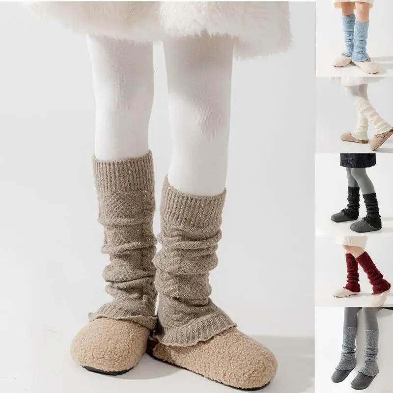 Immagine 6: A5YC Glitter Brilliant scaldamuscoli per ragazze elastico stile impilato calzino morbido sulla pelle