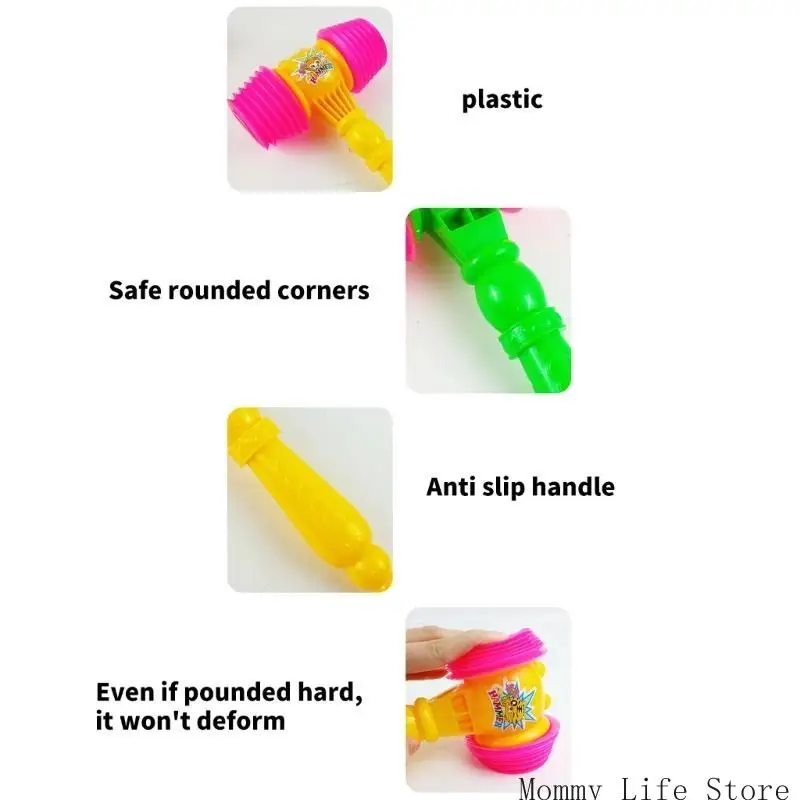 子供のためのきしむおもちゃのハンマー感覚おもちゃプラスチックパーカッションサウンディングハンマー楽しい演劇楽器楽器