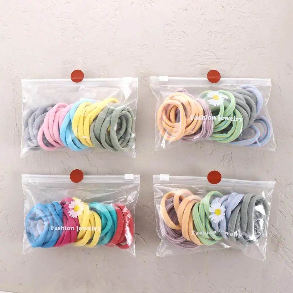 25Pcs Fashion Simple Candy Colors Elastic Hair Bands Women Girls Lovely Hair Rope Hairtie Rubber Bands Hair Accessories