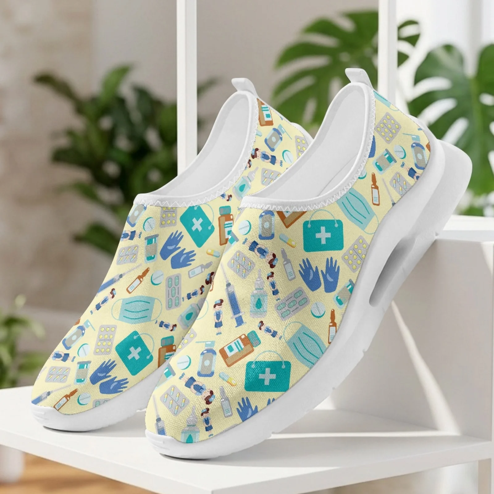 XIXIRIMIDO Women's Slip-on Wide-toed Shoe Nurse Shoes Men's Sneakers and Casual Shoes Zapatillas de Mujer Soft Healthcare