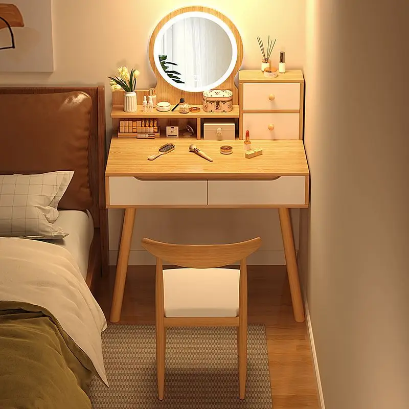 

Dresser bedroom simple modern Chinese light luxury makeup table small apartment dressing table makeup mirror small makeup table