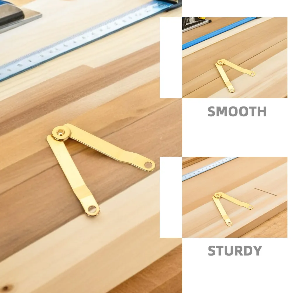 10Pcs Heavy Duty Decorative Box Lid Support Hinges Iron Lid Stay Hinges for Jewelry Case Wooden Gift Chest Smooth Closing