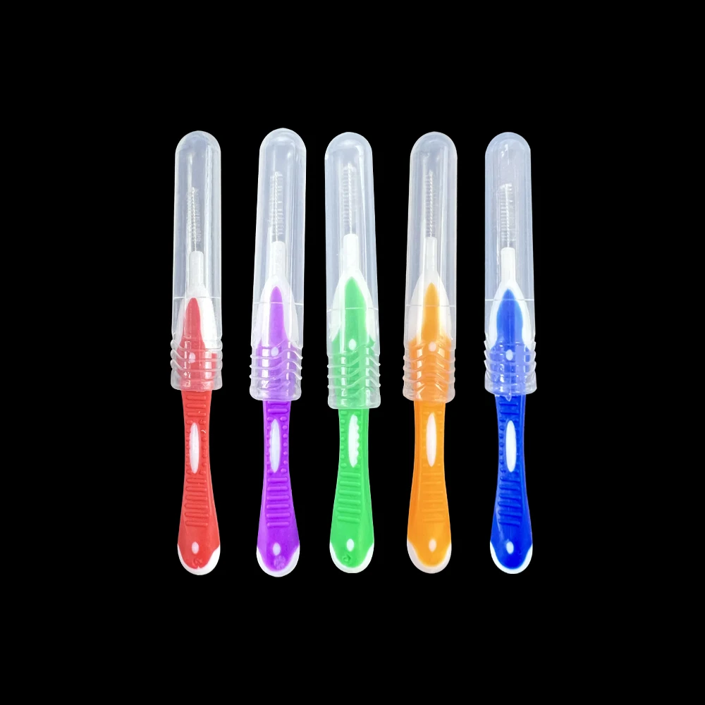 5pcs/Box 0.7mm Interdental Brushes For Teeth Super Soft Silicone Dental Floss Sticks Tooth Cleaning Brush Toothpicks Oral Care