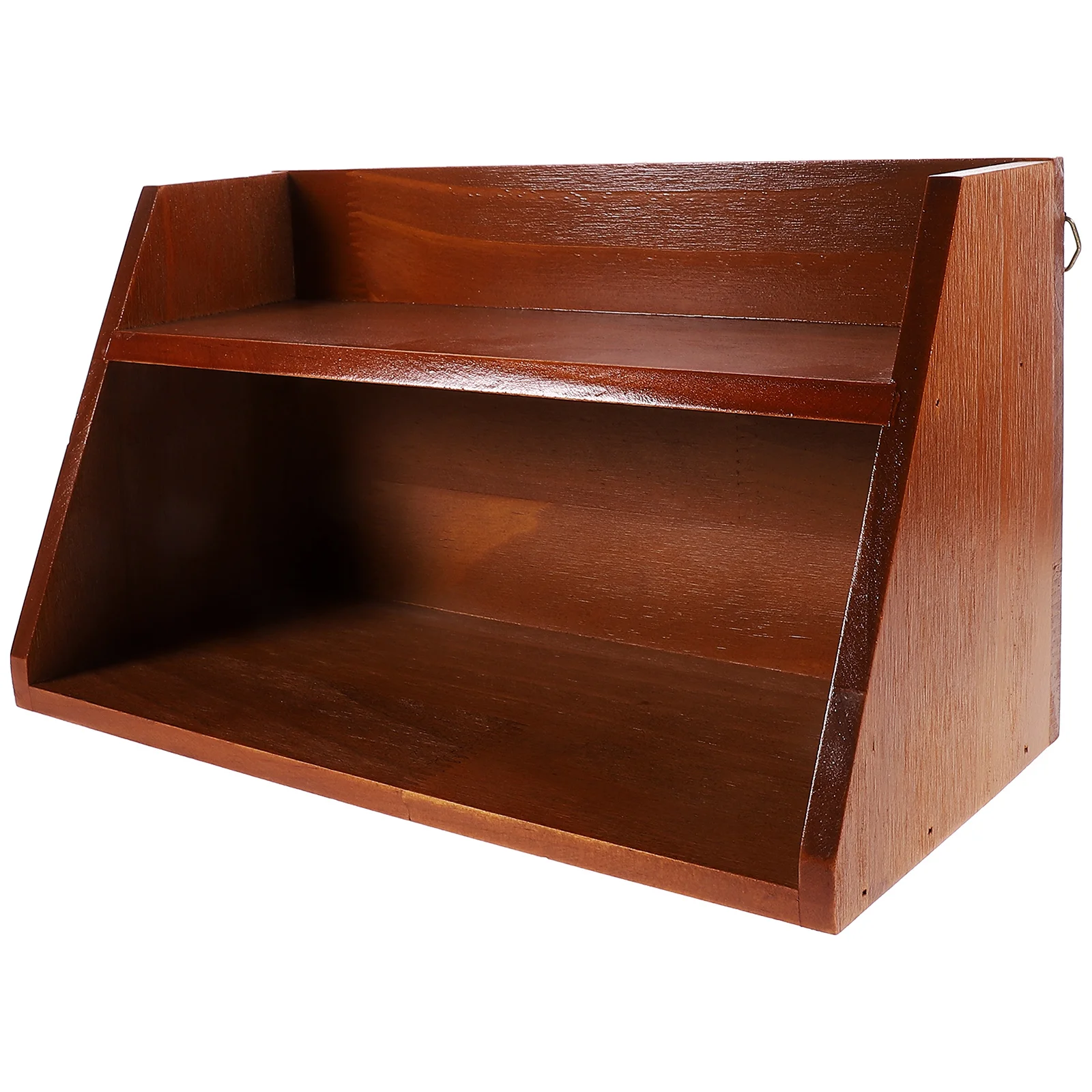 

Retro Two-Tier Spice Rack Wooden Storage Shelf Condiment Organizer Kitchen Organization Countertop Holder
