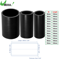 UXCELL 25mm 28mm 32mm 35mm 42mm 48mm 57mm 63mm 68mm 70mm 76mm 80mm 83mm ID 100mm Length 0 Degree Car Silicone Hose Coolant Hose