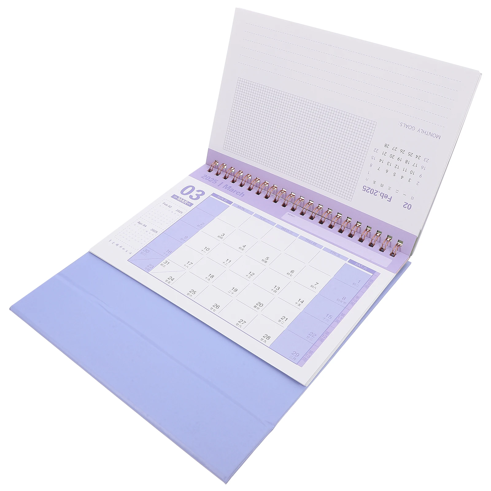 

Sturdy Decorative Desk Standing Flip Monthly Memo Table Calendar for Office Home Lightweight Simple Calendar with Adjustable