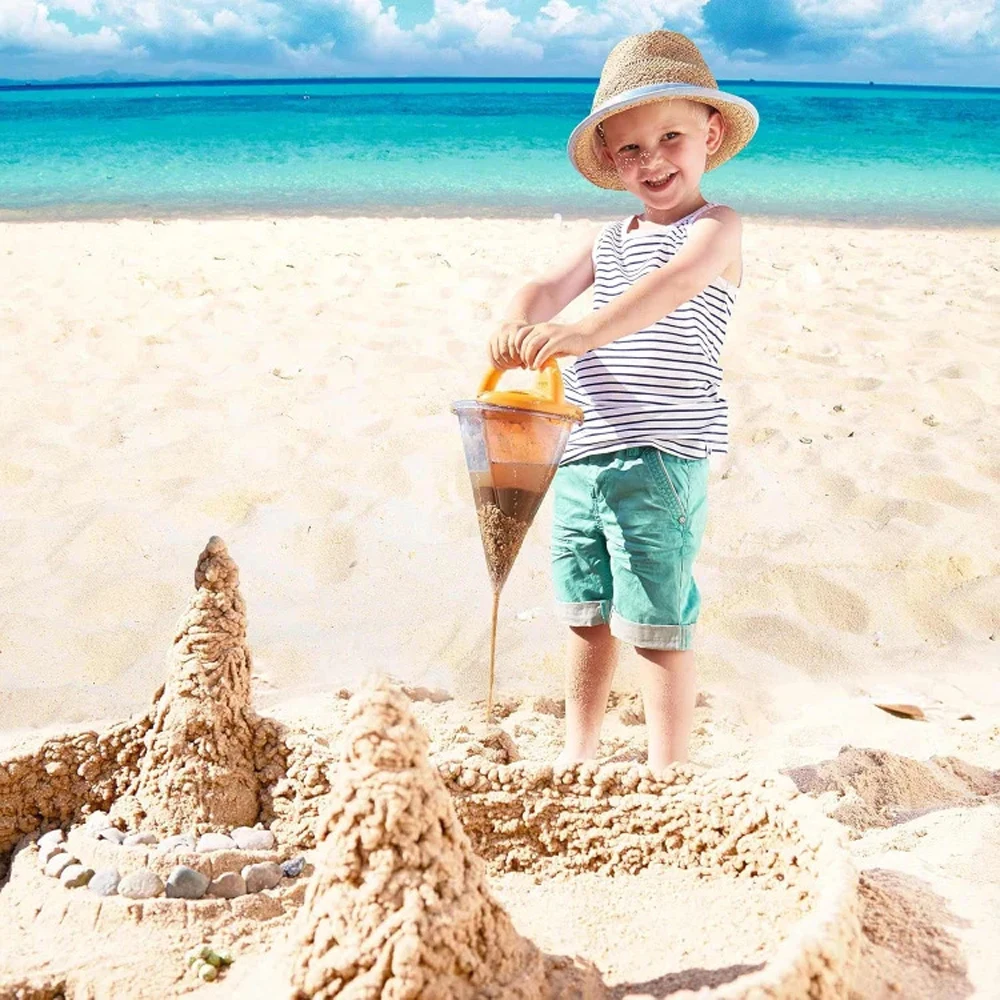 Beach Funnel Toy Sand Water Spilling Funnel Toy for Sand Castle Building Toy Funny Creations Sand Toys Set Digging Sand Kit