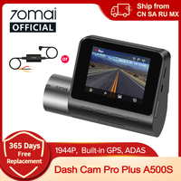 70mai A500S Recorder Car DVR Front Cam A500S 1944P Night Vision 70mai Dash Cam Pro Plus Built-in GPS Wifi Support Rear Cam