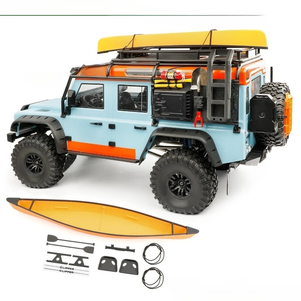 RC Crawler Upgrade 2 Person Kayak Canoe Wooden Boat Roof Decor Parts Scale Ornament For TRX4 1/10 1/8 custom-size Accessories