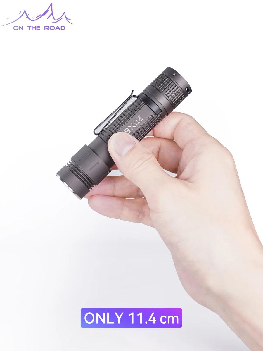 ON THE ROAD M9X mini strong light flashlight 21700 small flashlight USB direct charge outdoor waterproof bodyproof super bright