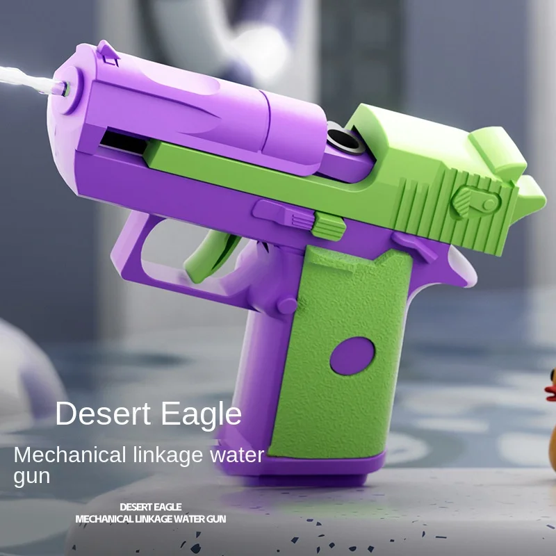 MINI Desert Eagle pistolet na wodę sterowanie ręczne mały pistolet na zewnątrz zabawki plażowe mechaniczny pistolet na wodę dla dzieci