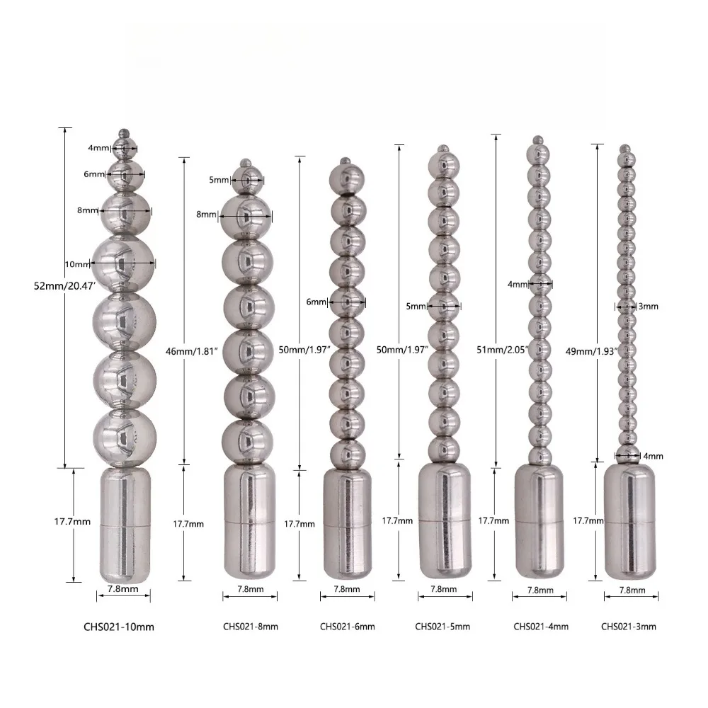 5 Sizes Stainless Steel Beaded Urethral Dilators Male Intimate Sex Toys Sounding Rod Alternative Fetish Set for Men 2