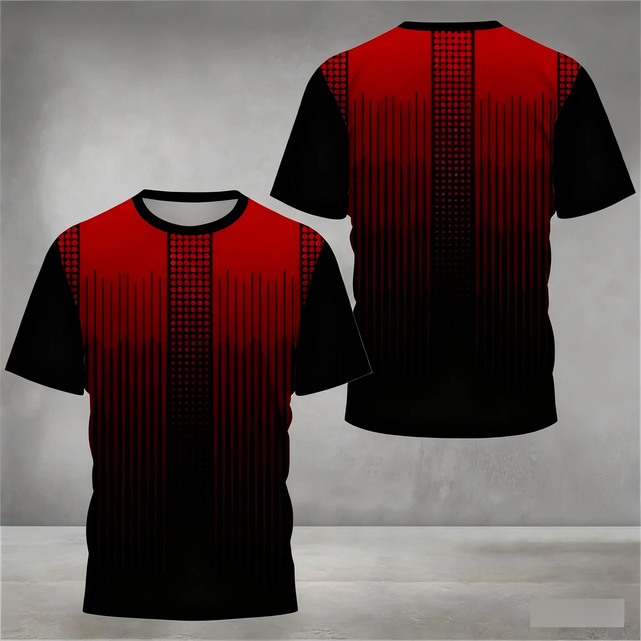 Neues 3D-gedrucktes Herren-T-Shirt für Sommer-Outdoor-Sport und Fitness, lässig und modisch, schnell trocknend und atmungsaktiv – Detail 4