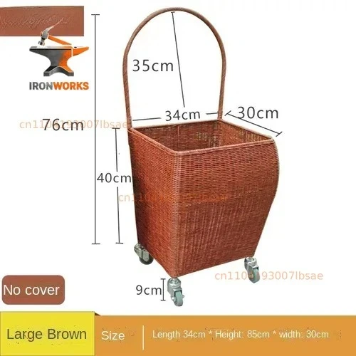 Rattan Real portable shopping cart with large capacity luggage and hand push cart