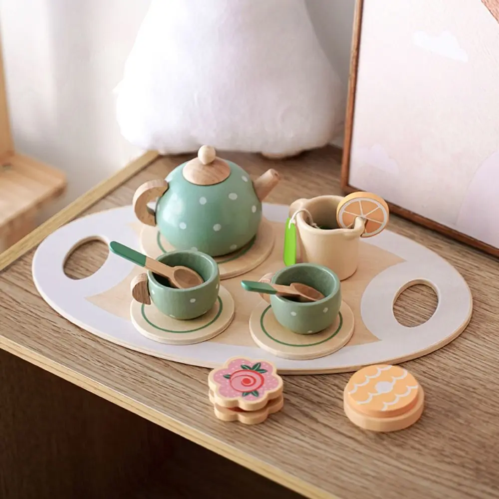 Teiera simulata di dimensioni mini e set da tè Design di simulazione Fai finta di giocare Mini colazione Negozio Gioca a casa Giocattoli Gioco per bambini