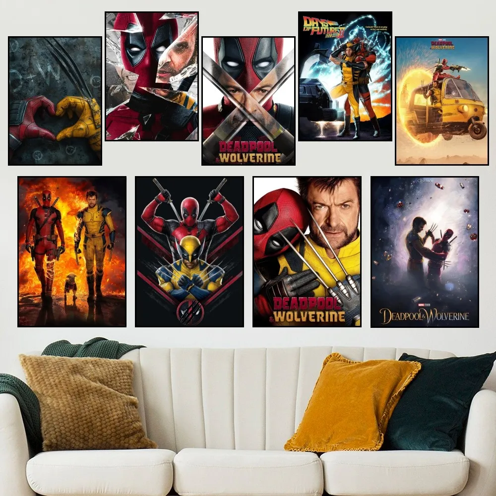 MINISO Deadpool W-Wolverine P Poster Home Prints Wall Decoration Living Room Painting Bedroom Office